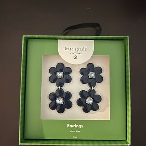 NWT Kate Spade Target Collab Navy Blue Floral Earrings